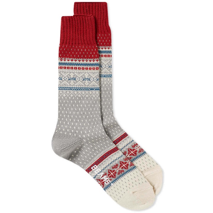 Photo: Beams Plus Nordic Sock Red