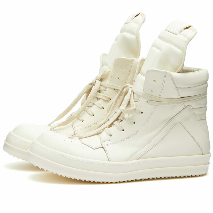 Photo: Rick Owens Men's Geobasket Sneakers in Milk