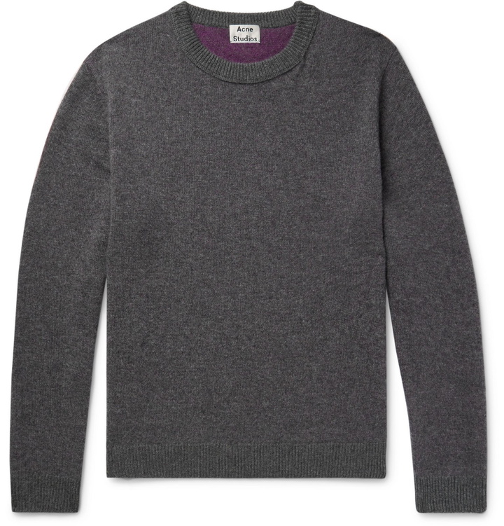 Photo: Acne Studios - Kassio Mélange Cashmere Sweater - Gray