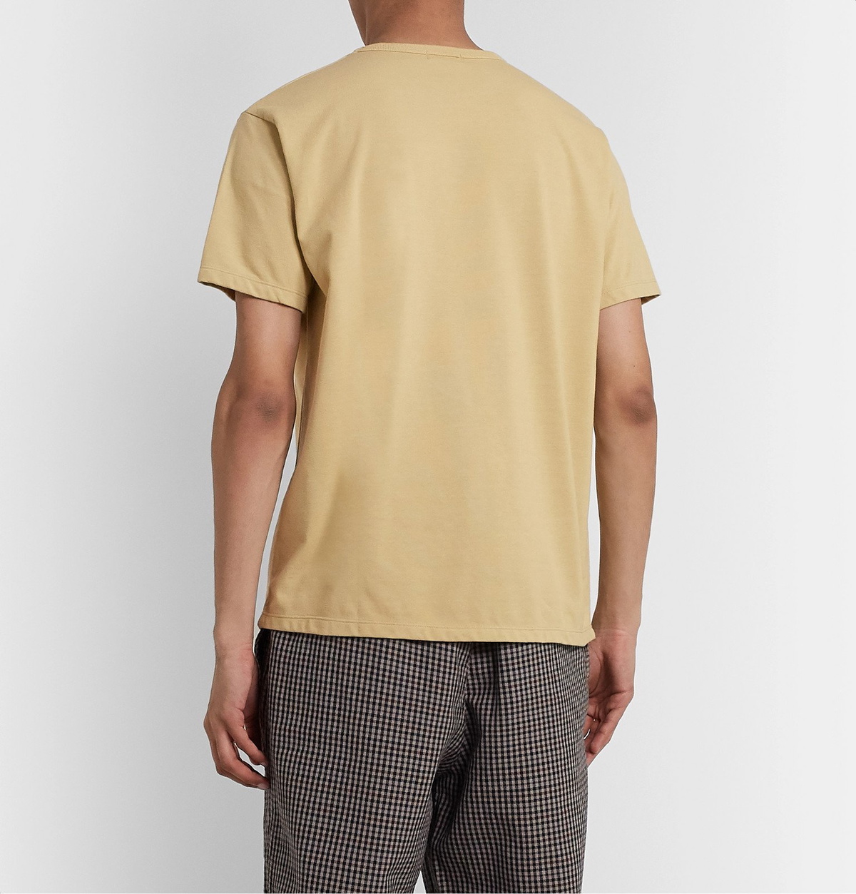 nanamica - Ribbed Cotton and COOLMAX-Blend Jersey T-Shirt - Yellow 