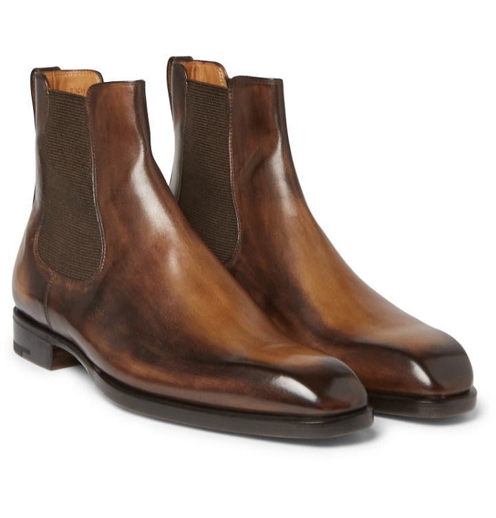 Photo: Berluti - Leather Chelsea Boots - Brown