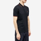 Fred Perry Men's Twin Tipped Polo Shirt in Black/Whisky Brown