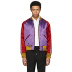 Gucci Purple Blind For Love Tiger Bomber Jacket