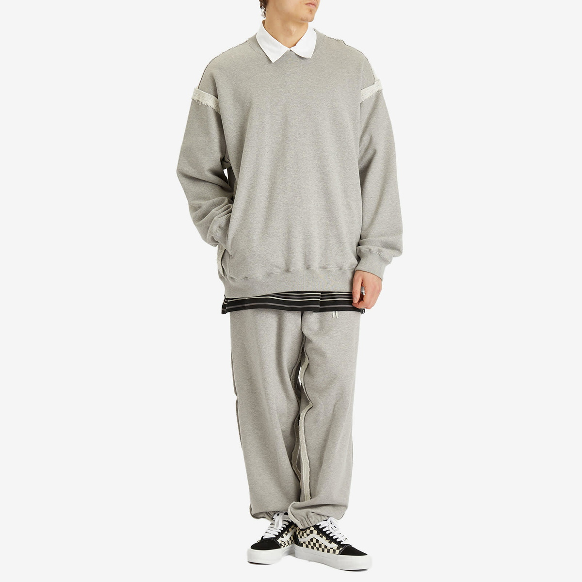 MASTERMIND WORLD Men's Cut-Off Sweat Pants in Top Grey