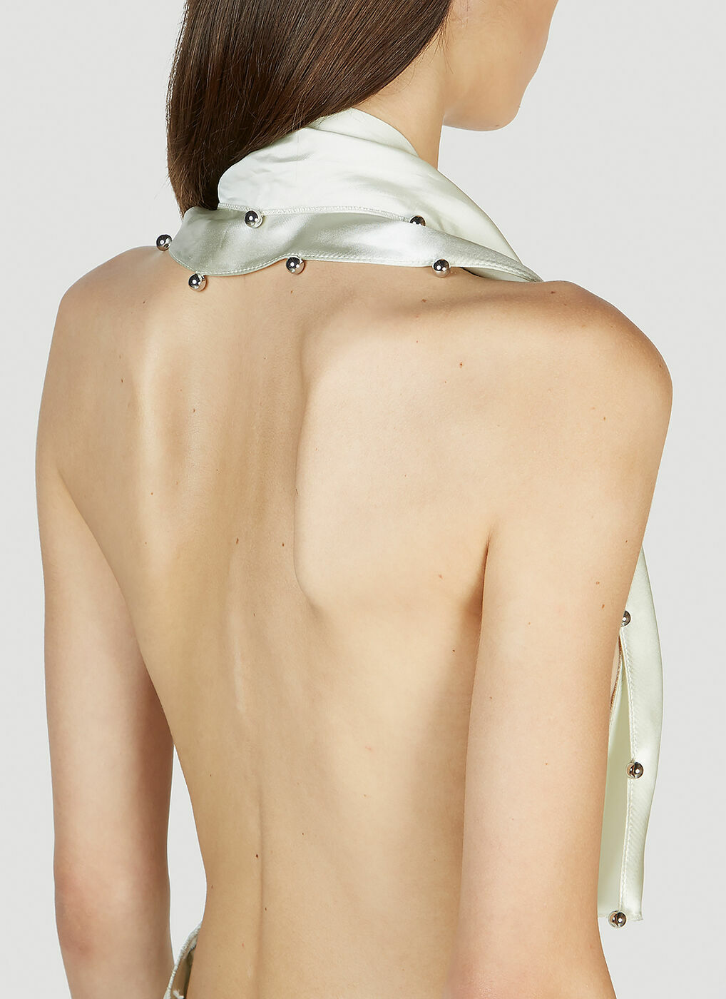 【送料&関税込】Bottega Veneta Fluid Satin Dress Bottega Veneta - Fluid Dress in Cream Bottega Veneta