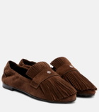 Tory Burch Ballet fringed suede loafers