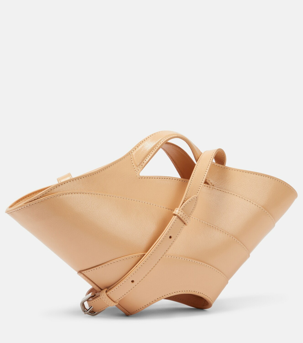 【ALAIA】Khaima スモール レザー トートバッグ ベージュ Alaïa Khaima Small leather tote bag ALAÏA