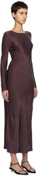 Silk Laundry Brown Sienna Maxi Dress