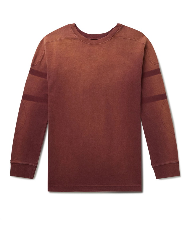 Photo: Maison Margiela - Slim-Fit Striped Cotton-Jersey Sweatshirt - Red