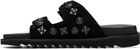 Toga Virilis Black Buckle Suede Sandals
