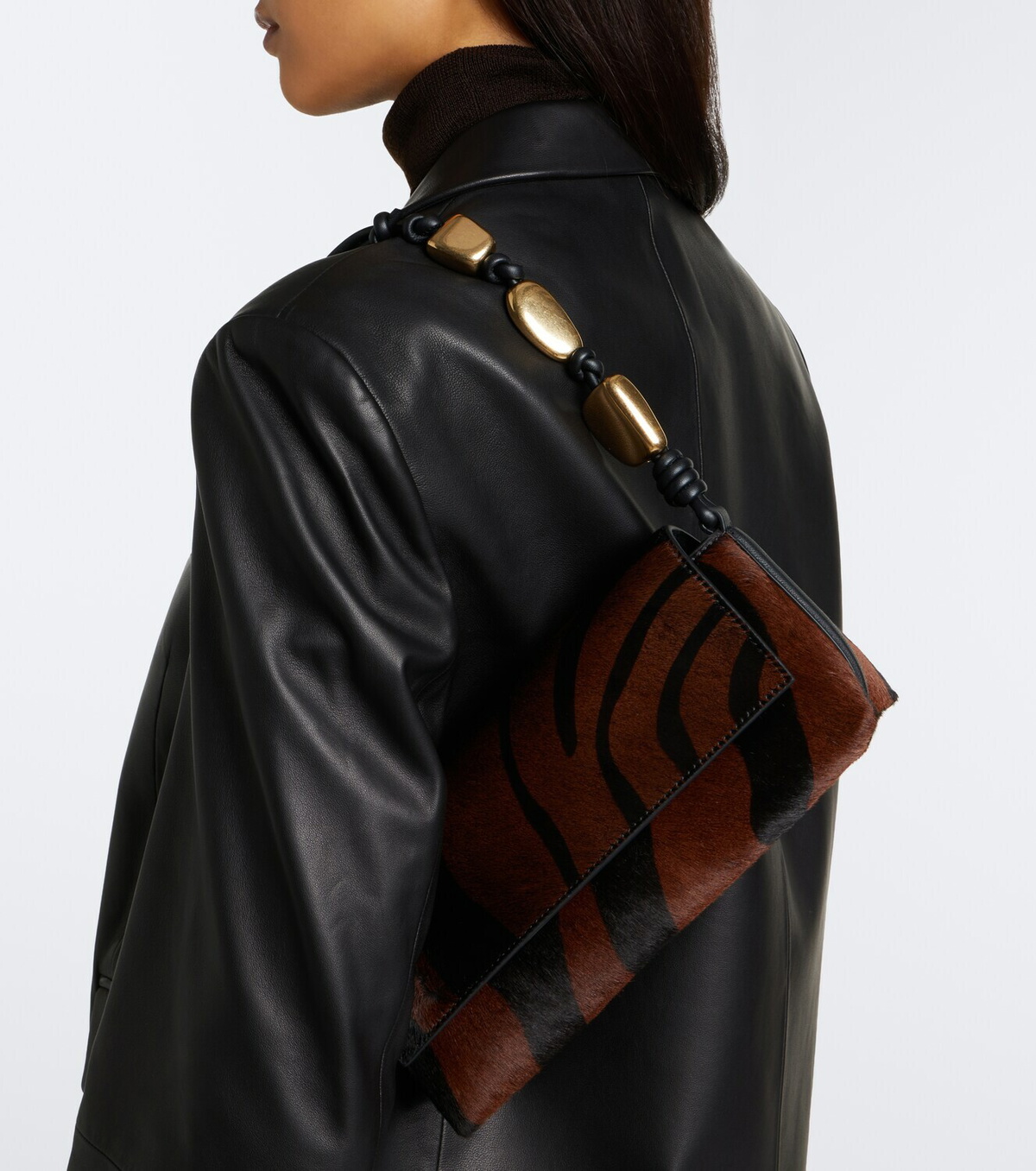 Simkhai Piedra printed calf hair shoulder bag