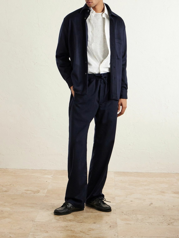 Photo: Saman Amel - Cashmere Shirt Jacket - Blue