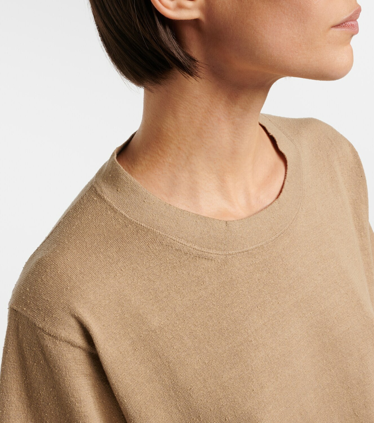 The Row Orlan cotton and silk-blend T-shirt