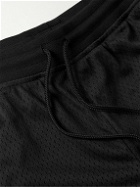 John Elliott - Vintage Varsity Straight-Leg Panelled Mesh Drawstring Shorts - Black