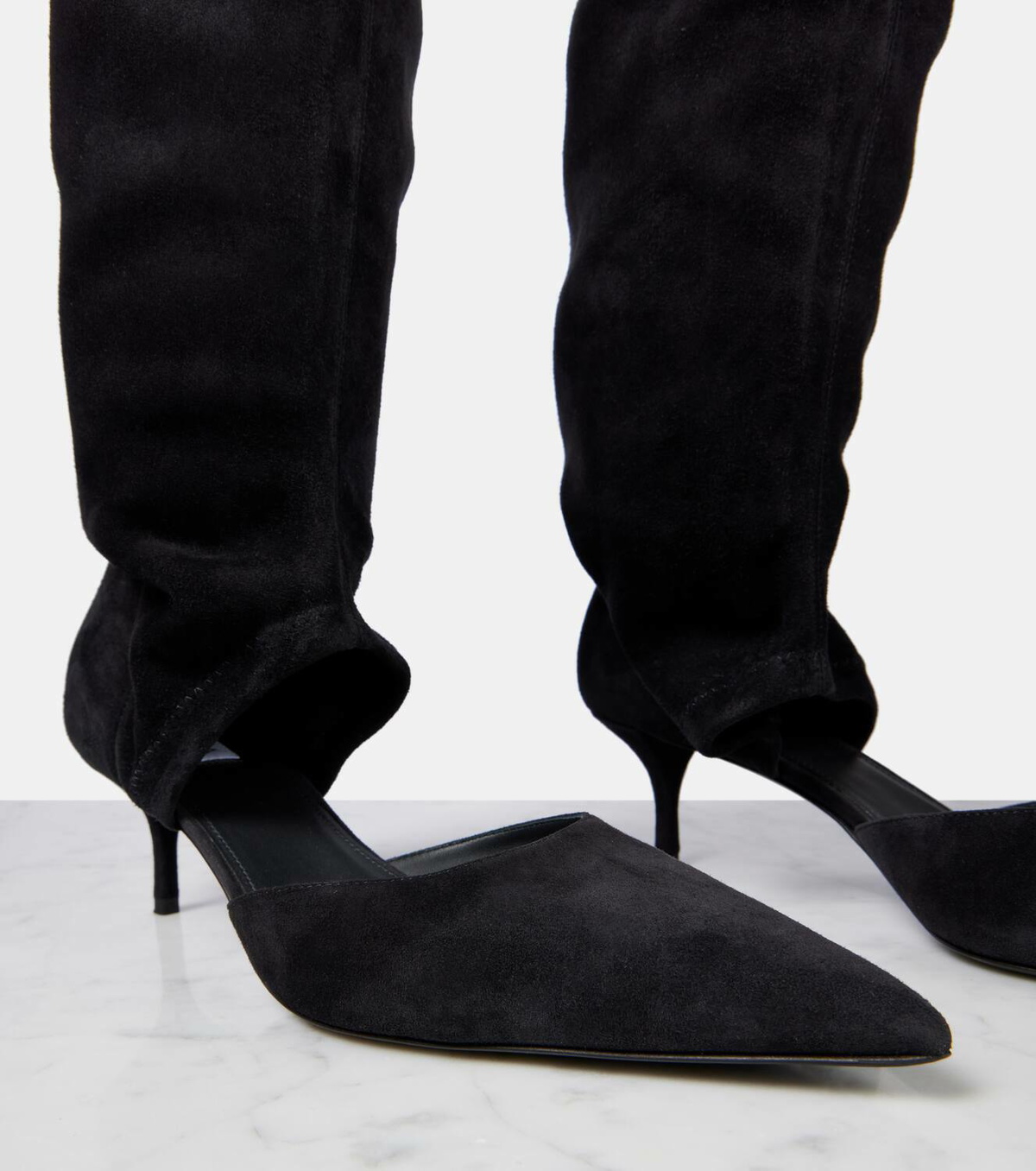 Alaïa Stretch 55 suede over-the-knee boots