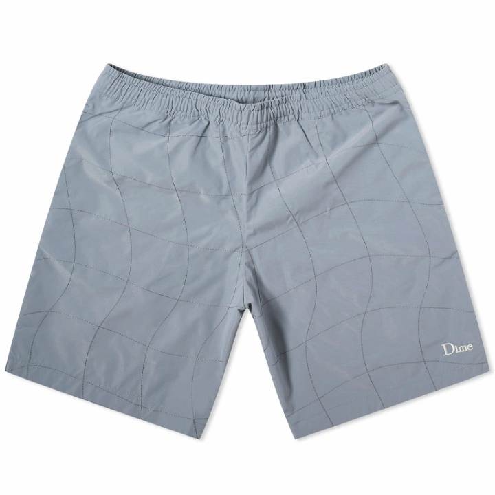 Photo: Dime Men's Wave Quilted Shorts in Cloud Blue