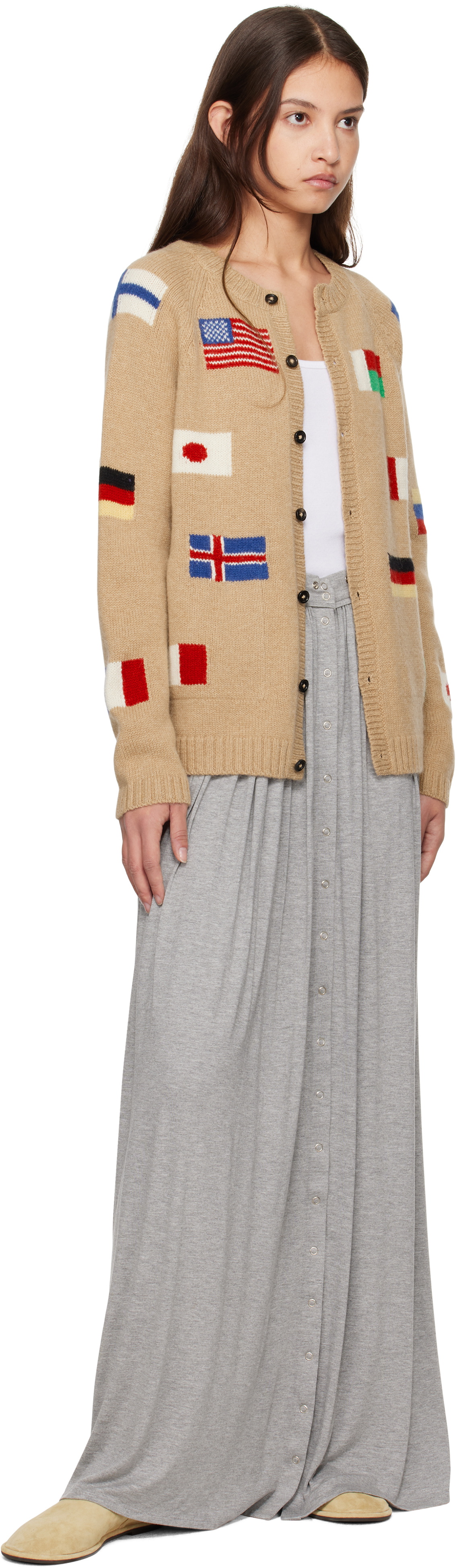 Bode Beige 'Round-The-World' Cardigan