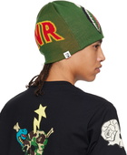 BAPE Green 2nd Shark Knit Beanie