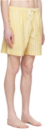 Maison Kitsuné Yellow Casual Board Shorts