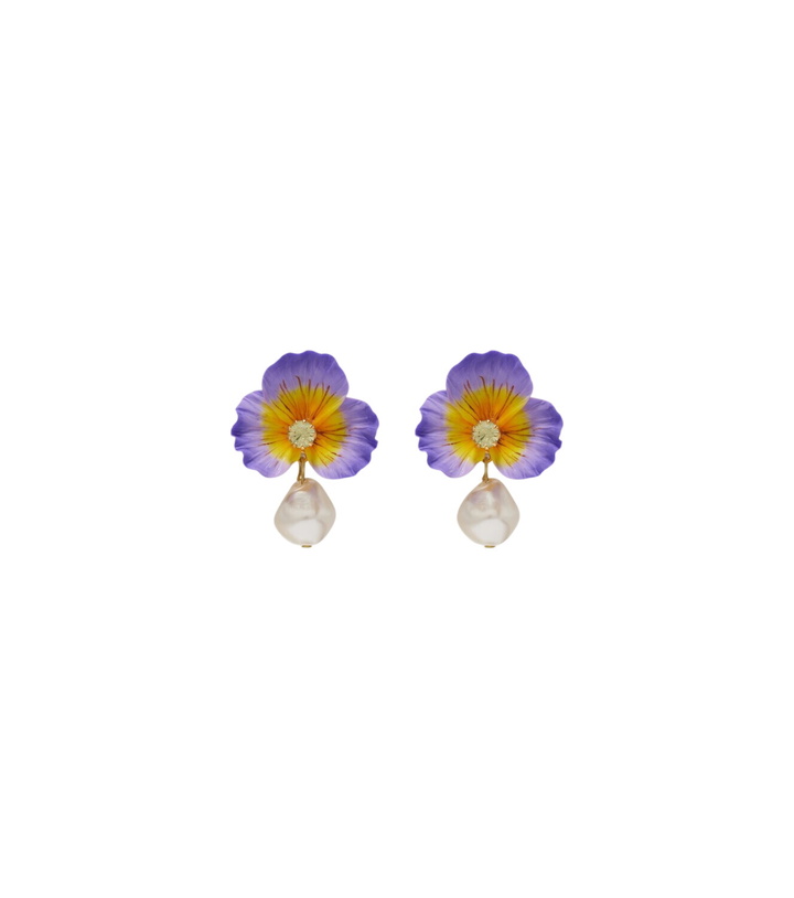 Photo: Jennifer Behr Embellished floral drop earrings