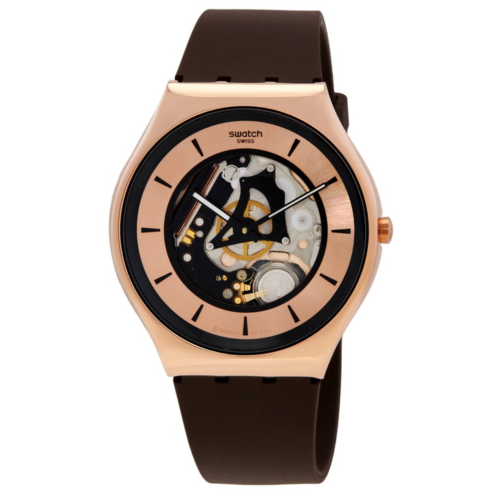 Photo: Swatch Copper Flame Quartz Rose Gold Dial Watch SS07G107