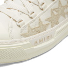 AMIRI Men's Crystal Glitter Stars Court Low Sneakers in Alabster
