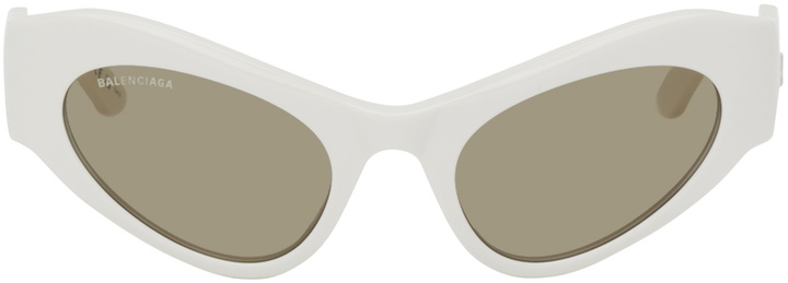 Photo: Balenciaga White Cat-Eye Sunglasses