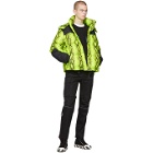 Off-White Yellow and Black Down Snake Puffer Jacket