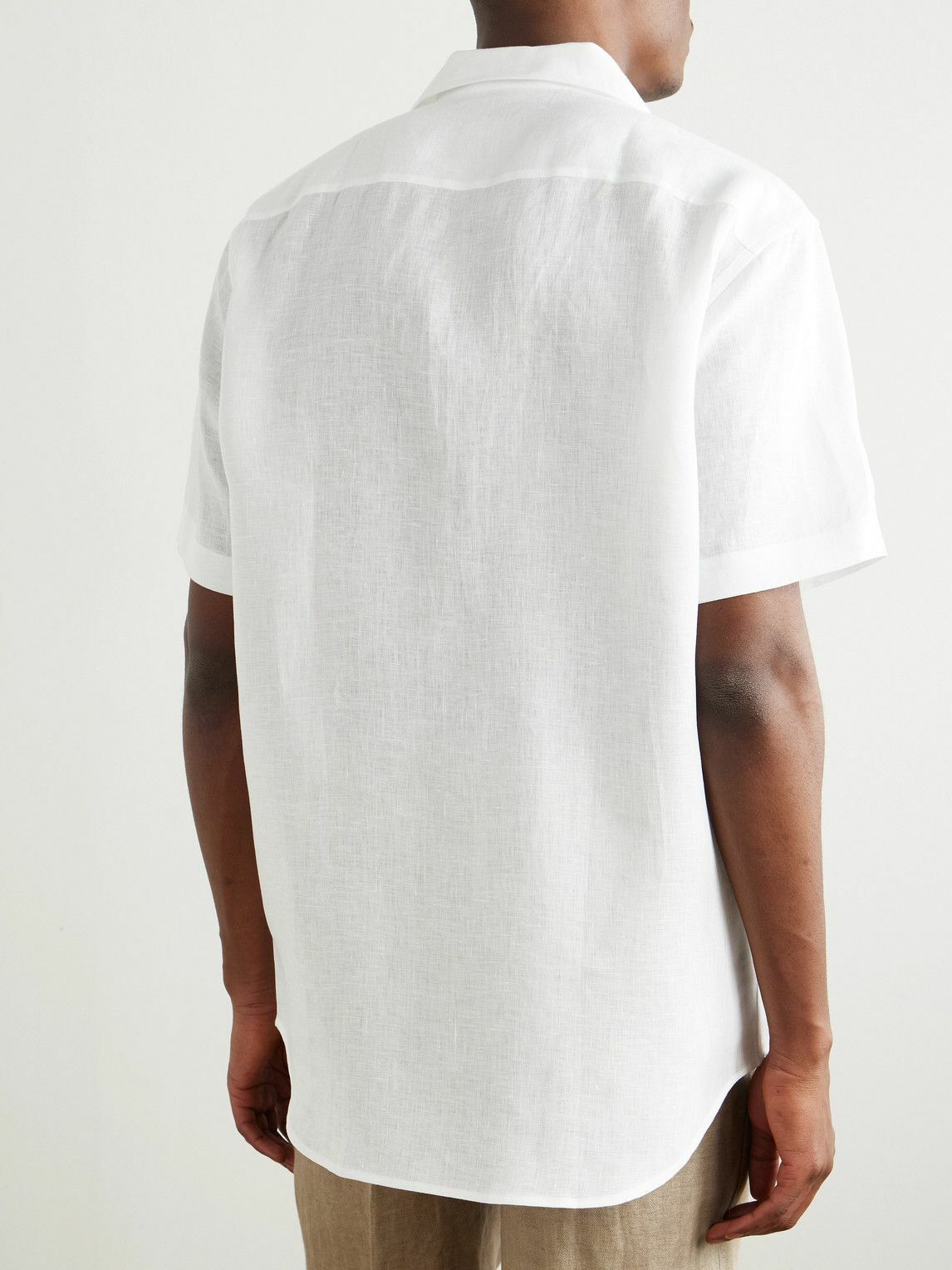 Brioni - Capri Camp-Collar Linen Shirt - White