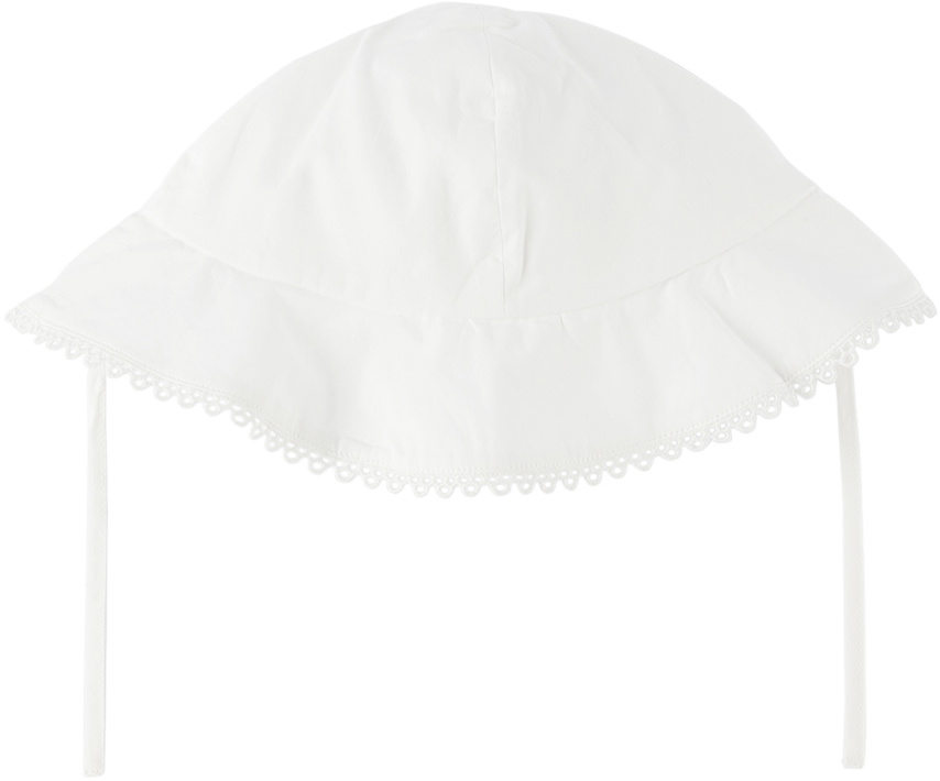 Chloé Baby White Embroidered Hat