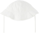 Chloé Baby White Embroidered Hat