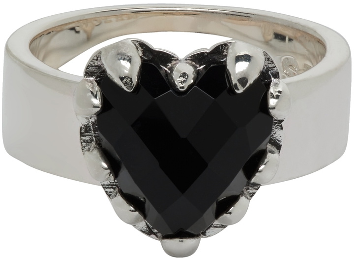 Photo: Stolen Girlfriends Club Silver Onyx Love Claw Ring