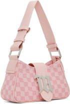 MISBHV Pink Jacquard Monogram Small Shoulder Bag