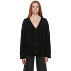 Toteme Black Wool Vinci Cardigan