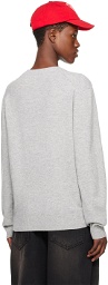 We11done Gray Jacquard Sweater