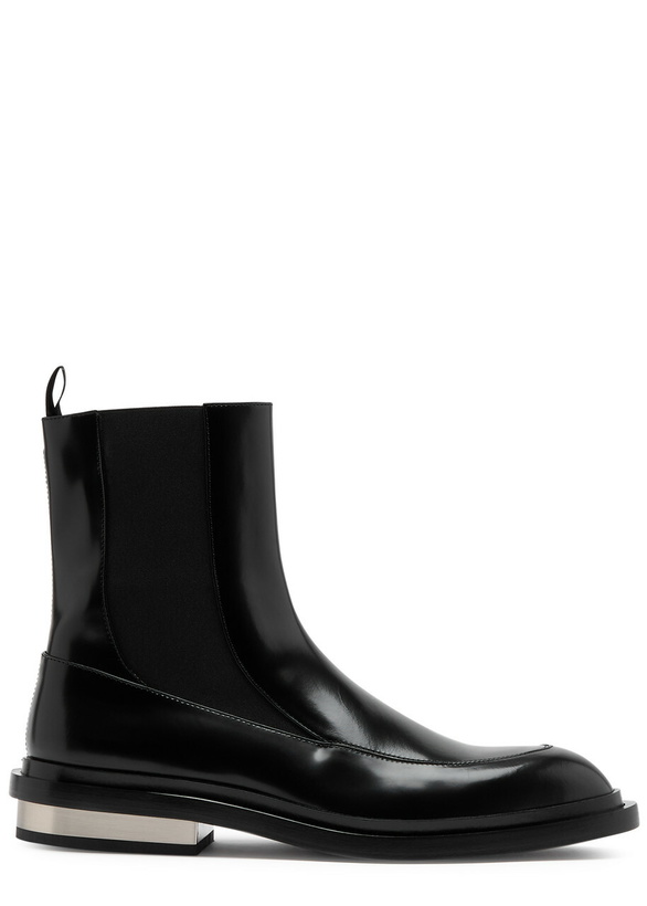 Photo: Jil Sander Glossed Leather Chelsea Boots Black
