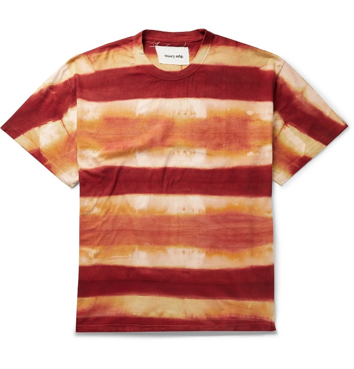 Photo: Story Mfg. - Grateful Tie-Dyed Organic Cotton-Jersey T-Shirt - Red
