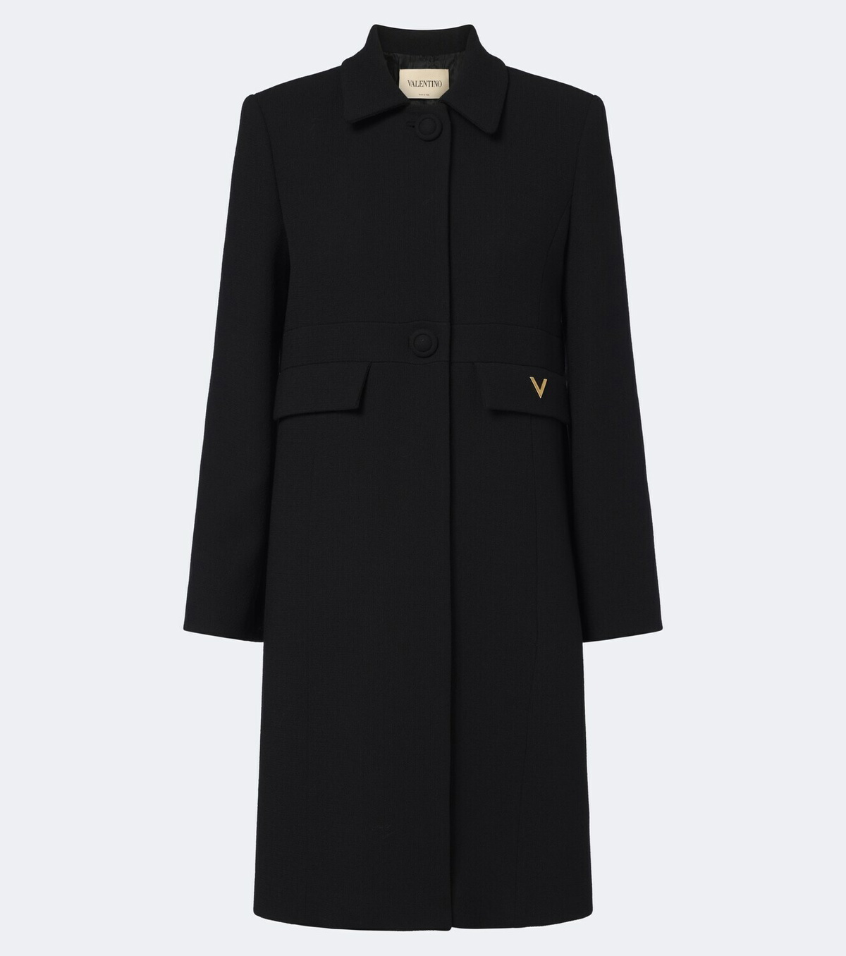 Valentino VGold virgin wool crêpe coat