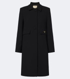 Valentino VGold virgin wool crêpe coat