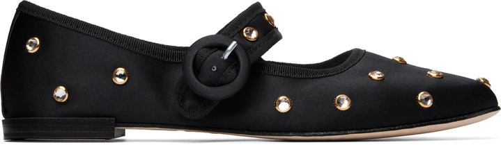 Photo: Repetto Black Georgia Mary Jane Square-Toe Ballerina Flats