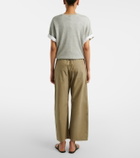 Leset Kyoto cotton wide-leg pants