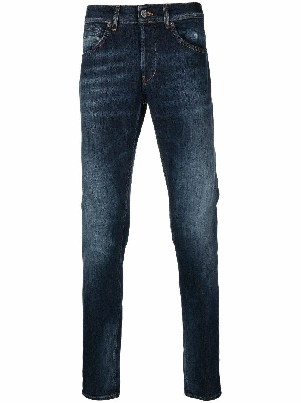 DONDUP logo-patch straight-leg jeans - Blue