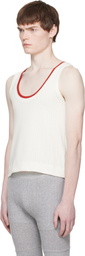 Dries Van Noten Off-White Pointelle Tank Top