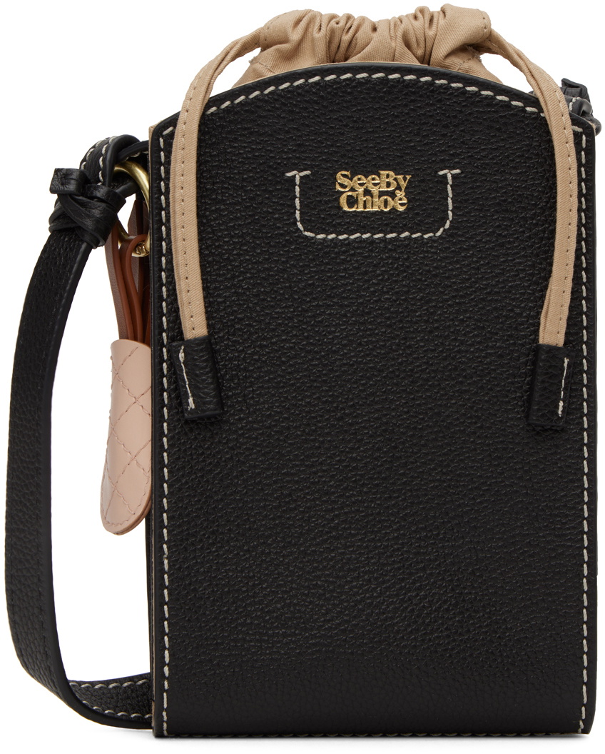 See by Chloé Black Cecilya Vertical Pouch Bag See by Chloe