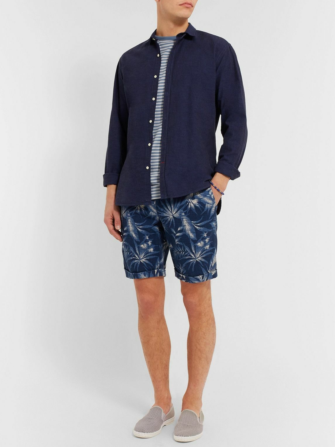 RIVIERAS - Cotton-Mesh and Canvas Espadrilles - Gray