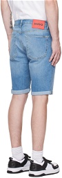 Hugo Blue Tapered-Fit Denim Shorts