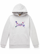 DIME - Headbanger Logo-Embroidered Cotton-Jersey Hoodie - Gray