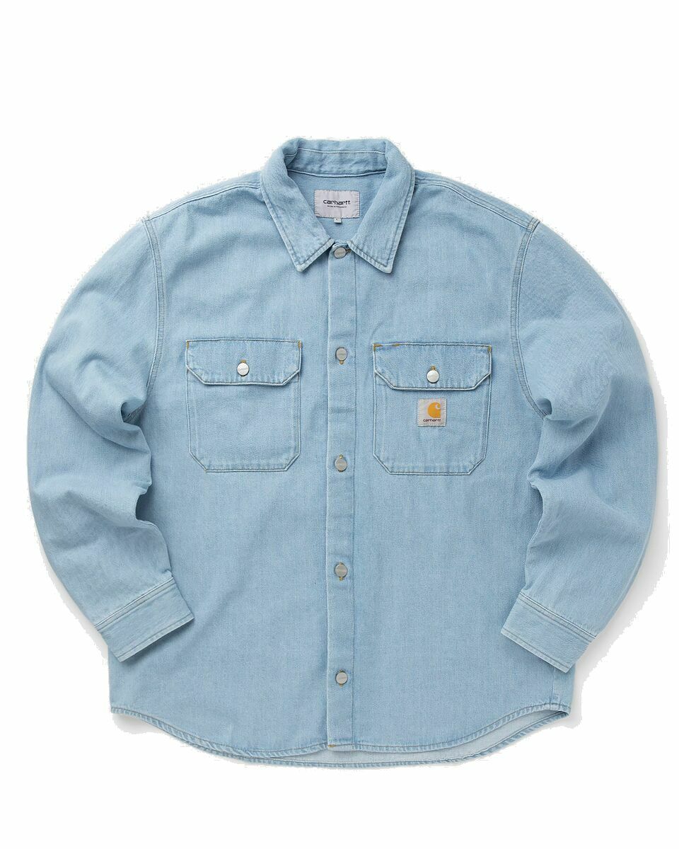Photo: Carhartt Wip Harvey Shirt Jacket Blue - Mens - Denim Jackets/Overshirts
