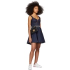 Dolce and Gabbana Blue Denim Circle Skirt Dress