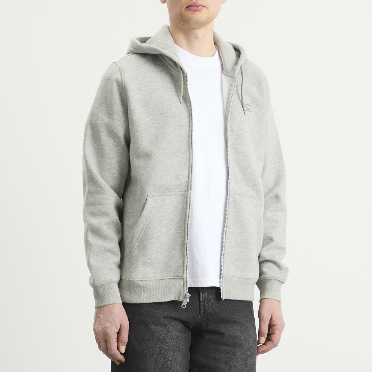 Dickies Men's Oakport Zip Hoodie in Heather Grey